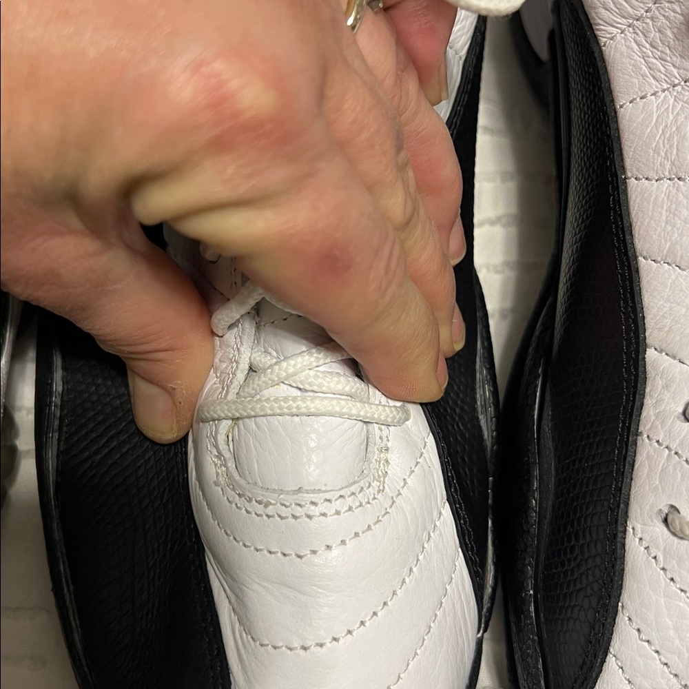 Jordan 12 Men's Sneakers - J 12 Taxi Black & White + 10.5 Geeen Snake - Picture 6 of 16